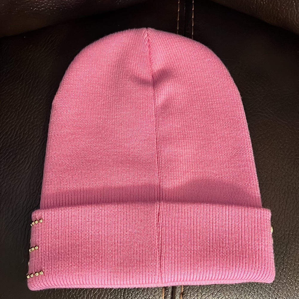 Versace unisex studded “Versace” logo monogram wool beanie hat NEW - Picture 6 of 7